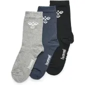 Hummel Strømper - HMLSutton - 3-pak - Sort/Navy/Gråmeleret - - 28/31 - Strømper