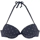 LASCANA Bikinioverdel navy / hvid