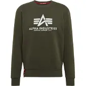 Alpha industries Sweatshirt oliven / rød / hvid