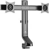 Macleans MC-854 - Monteringssæt - for 2 LCD displays - metal - sort - skærmstørrelse: 17-27 - skrivebordsmonterbar