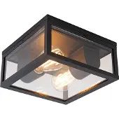 QAZQA Industriel loftslampe sort IP44 2-lys - Charlois
