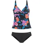 LASCANA Tankini blå / lilla / orange / sort