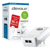 Devolo Magic 2 WiFi next Powerline Adapter Powerline bis zu 2.400 Mbit/s, WiFi 5 bis zu 1.167 Mbit/s, 2x Gigabit LAN