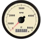 VETUS 0-5000rpm Omdrejningstæller 12-24v