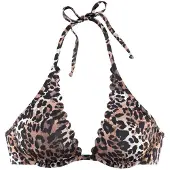 LASCANA Bikinioverdel 'Lexa' beige / lysebrun / mørkebrun