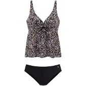LASCANA Tankini brun / sort / hvid