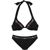 Buffalo Bikini 'Flori' blandingsfarvet / sort