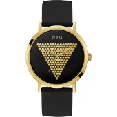 GUESS Analogt ur 'Imprint' guld / sort