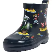 Playshoes Gummistøvler mørkeblå / brun / gul / rød