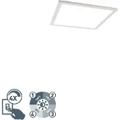 QAZQA Loftslampe hvid 40 cm inkl. LED 4-trins dæmpbar - Liv