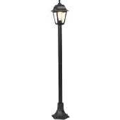 QAZQA Klassisk lanterne sort 122 cm IP44 - Capital