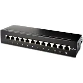 Digitus DN-91612SD-EA - Patch-panel - CAT 6a - RJ-45 X 12 - sort - 1U