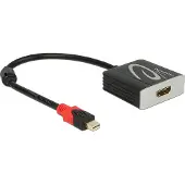 DeLOCK mini DisplayPort to HDMI-adapter, active, 4K in 60Hz, black