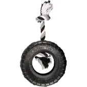 Flamingo Gladiator Rubber Tire & Rope Hunde Legetøj