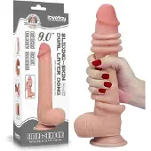 Vuxen Sliding Skin Dual Layer Dong 23cm
