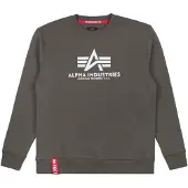 Alpha industries Sweatshirt oliven / rød / hvid