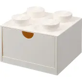 LEGO 4-knops skrivebordsskuffe - hvid 5006313