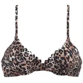 LASCANA Bikinioverdel 'Lexa' brun / sort