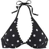 LASCANA Bikinioverdel sort / hvid