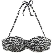 LASCANA Bikinioverdel 'Clara' beige / sort