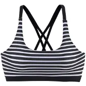 Venice beach Bikinioverdel sort / hvid
