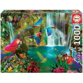 Educa Puzzle Tropical Parrots - 1000 brikker