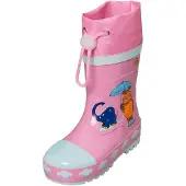Playshoes Gummistøvler 'Maus & Elefant' navy / lyseblå / orange / lyserød