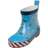 Playshoes Gummistøvler 'Baustelle' navy / lyseblå / rød / hvid