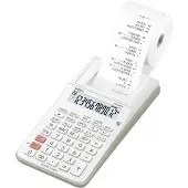 Casio HR-8RCE, Desktop, Udskrivning, 12 cifre, 1 Linier, Batteri, Hvid