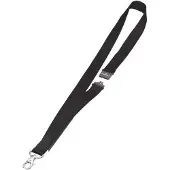 Durable Keyhanger tekstilhalsbånd 20 mm sort - (10 stk.)