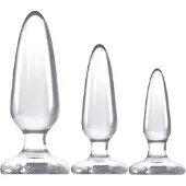 NSNovelties Jelly Rancher 3x Clear Pleasure Plugs Training Kit