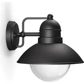 Philips myGarden Hoverfly væglampe 60 W E27, uden pære, Udendørs vægbelysning, Sort, Aluminium, Glas, IP44, I, Dukket op