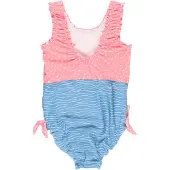 Playshoes Badedragt 'Krebs' røgblå / royalblå / guld / lys pink / hvid