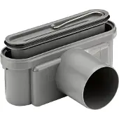 Unidrain 75 mm rendeudløb med vandlås, uden studs, vandret