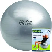 Fitness-Mad 125kg Swiss Ball & Pump - 65cm Sølv
