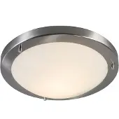 QAZQA Smart loftslampe stål 31 cm inkl. WiFi A60 IP44 - Yuma