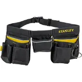 Stanley 1-96-178, Værktøjsbælte, Sort, Gul, Nylon, 5 lommer, 600 D, Klemmespænde
