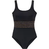 LASCANA Badedragt beige / brun / sort