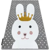 Rugsx Tæppe PETIT BUNNY KANIN grå 180x270 cm