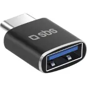 SBS TEADAPTTCUSB, USB-C, USB-A, Sort