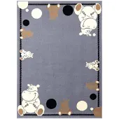 Rugsx Tæppe BCF FLASH Hippo 3993 - Flodhest, grå 140x190 cm