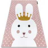 Rugsx Tæppe PETIT BUNNY KANIN lyserød 180x270 cm