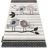 Rugsx Tæppe PETIT BIRDS FLUGE fløde 160x220 cm