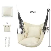 24hShop Hængestol 100x130 cm Beige