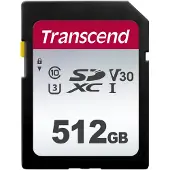 Transcend Sdxc 300s 512gb Class 10 Uhs-i U3 V30 Hukommelseskort