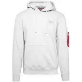 Alpha industries Sweatshirt 'Backprint' sort / hvid