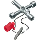 Knipex 00 11 03, Metallic, Rød, Støbt zink, 4 ben, 4 hoved(er), Cirkel, Firkant, Trekant, 5,6,8 mm
