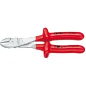 Knipex 74 07 200, Diagonal tang, Krom-vanadium-stål, Plast, Rød, 200 mm, 328 g
