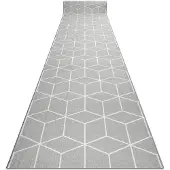 Rugsx Gummibelægning CUBE grå 90x120 cm