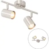 QAZQA Moderne loftslampe stål 2-lys justerbar - Jeana